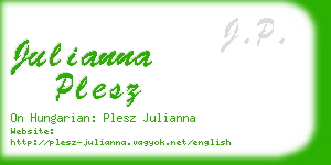 julianna plesz business card